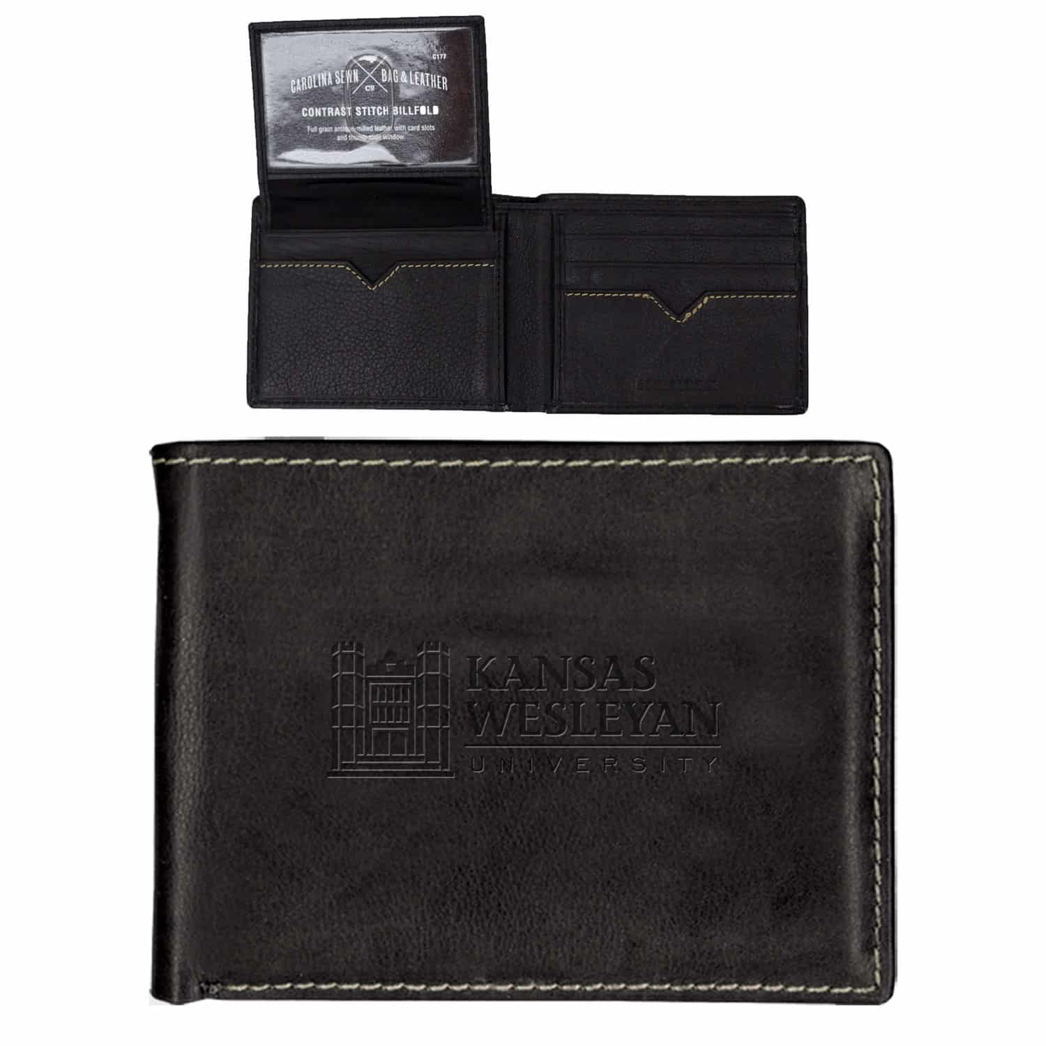 KWU Black/Brown Billfold Wallet