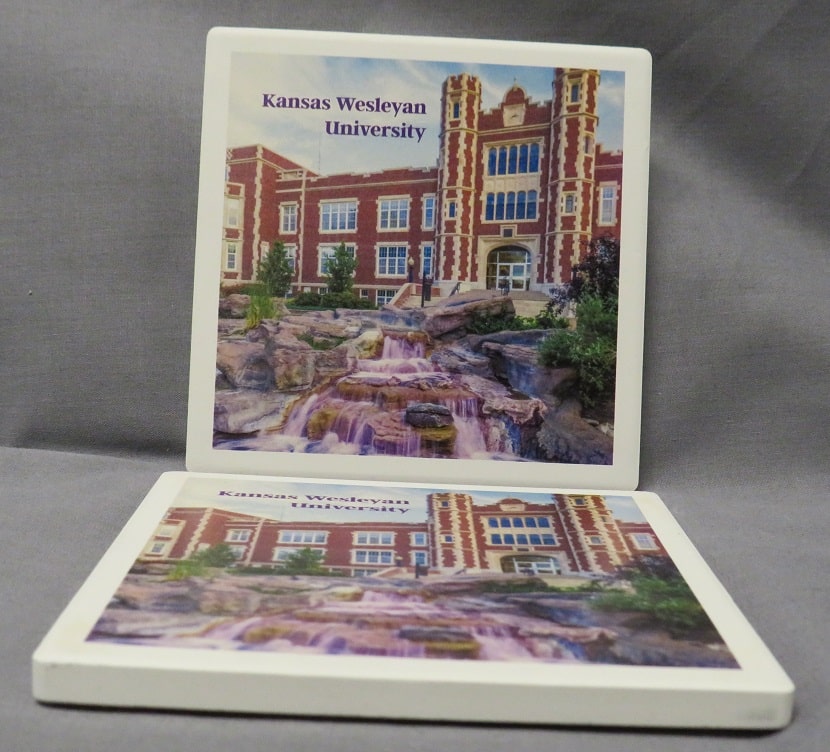 Kansas Wesleyan University Square Coaster