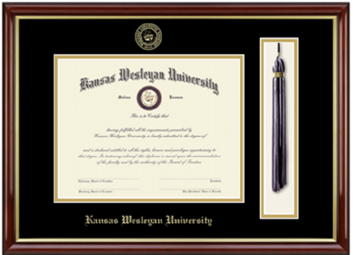 Kansas Wesleyan University Diploma Frames