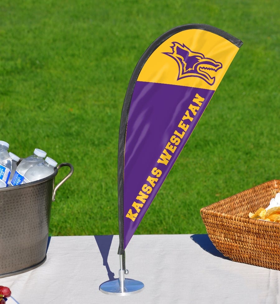 Kansas Wesleyan Mini-Feather Flags
