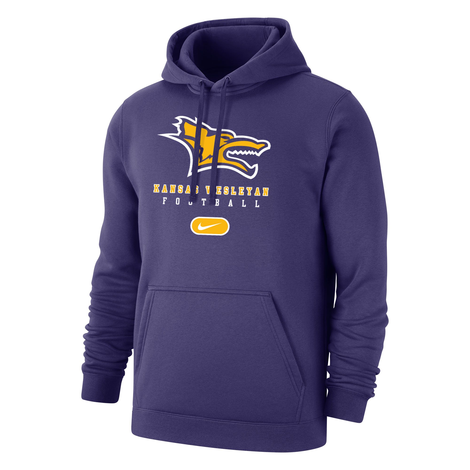 a person wearing a sweater with Louisiana State University in the background
