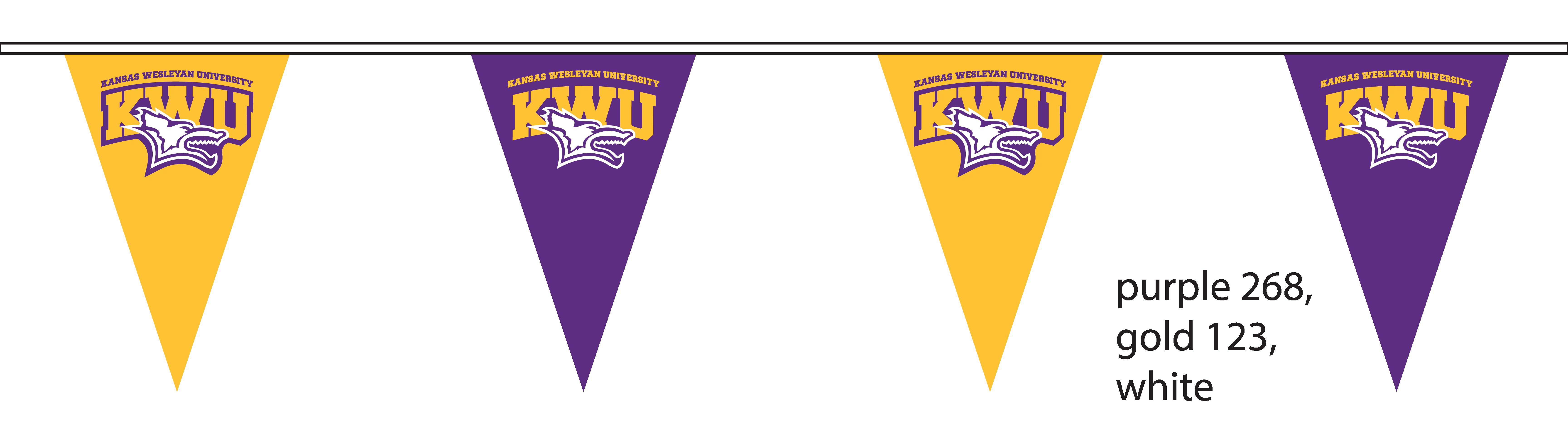 KWU Mascot Triangle Banners