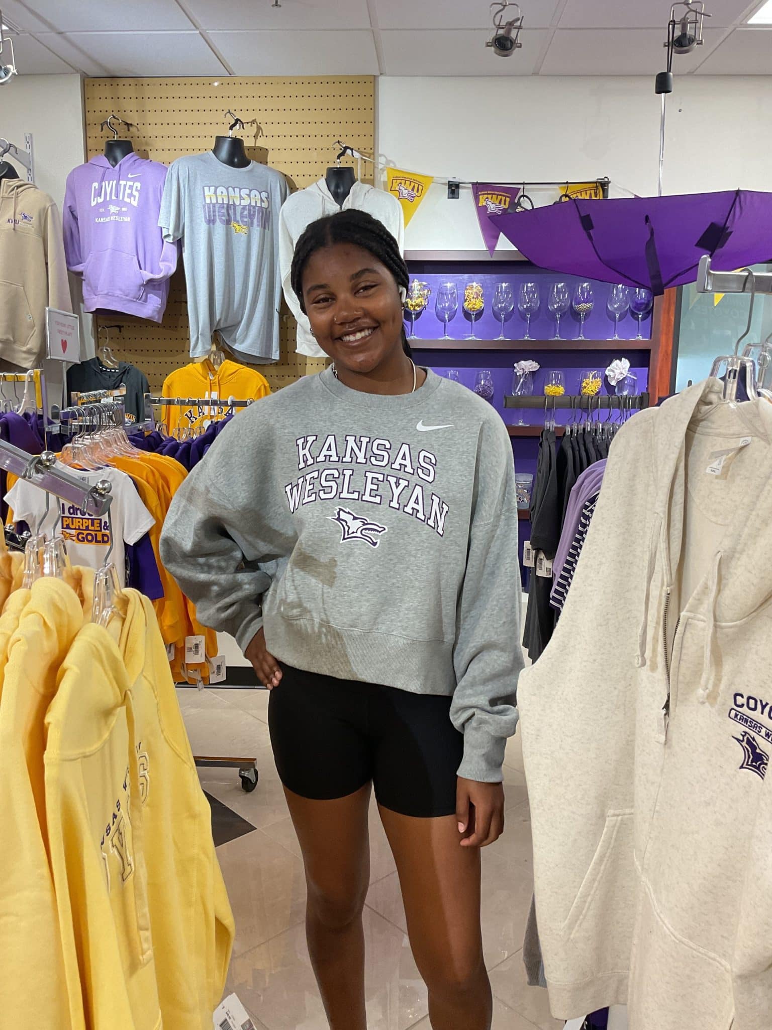 a person standing in a room